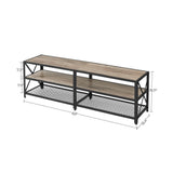 Home 70-in 3-Tier Industrial Greige/Black TV Stand E3H8 - product image 3