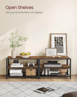 Home 70-in 3-Tier Industrial Rustic Brown TV Stand Z0V1 - product image 3