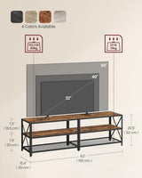 Home 70-in 3-Tier Industrial Rustic Brown TV Stand Z0V1 - product image 4