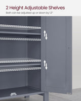 Home Dove Grey Floor Cabinet with 2 Adjustable Shelves R5J5 - product image 3