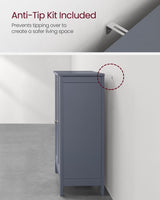 Home Dove Grey Floor Cabinet with 2 Adjustable Shelves R5J5 - product image 6