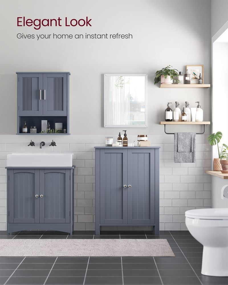 Home Dove Grey Floor Cabinet with 2 Adjustable Shelves R5J5 - product image 7