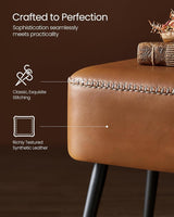 Home EKHO Collection Caramel Brown Synthetic Leather Bench S8M8 - product image 8