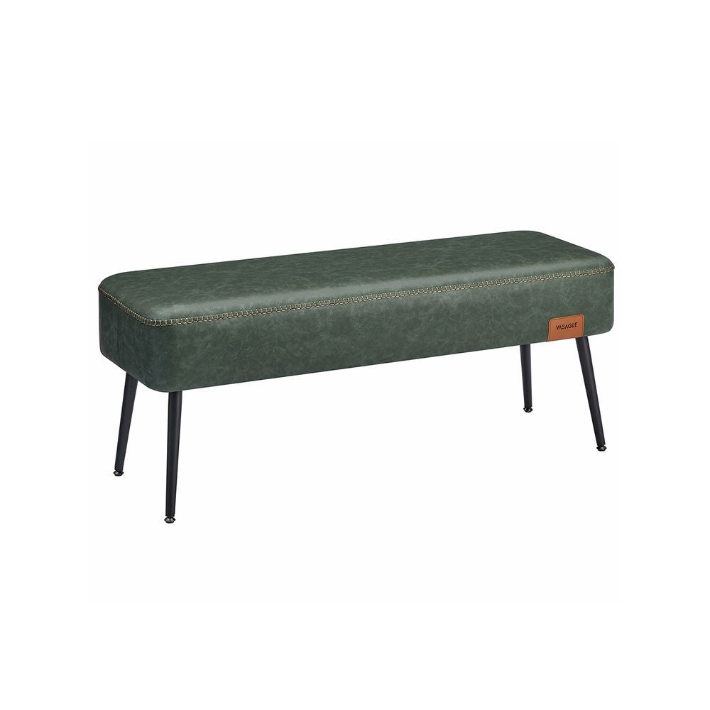 Home EKHO Collection Forest Green Synthetic Leather Bench Z4V6 - product image 1