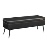 Home Mid-Century Ink Black Ottoman Storage Bench B5I0 - product image 2