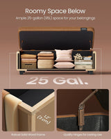 Home Mid-Century Modern Brown Storage Ottoman V7H6 - product image 3
