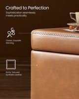 Home Mid-Century Modern Brown Storage Ottoman V7H6 - product image 4
