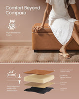 Home Mid-Century Modern Brown Storage Ottoman V7H6 - product image 5