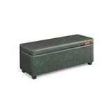 Home Mid-Century Modern Green Storage Ottoman N7A7 - product image 1