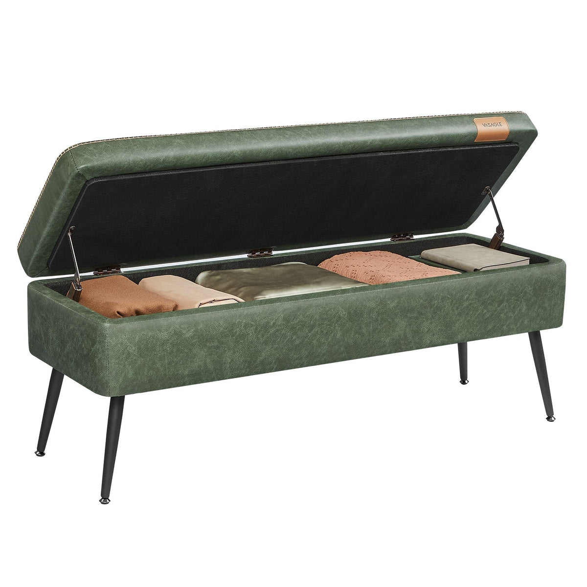 Home Modern Forest Green Ottoman Storage Bench X0N8 - product image 2