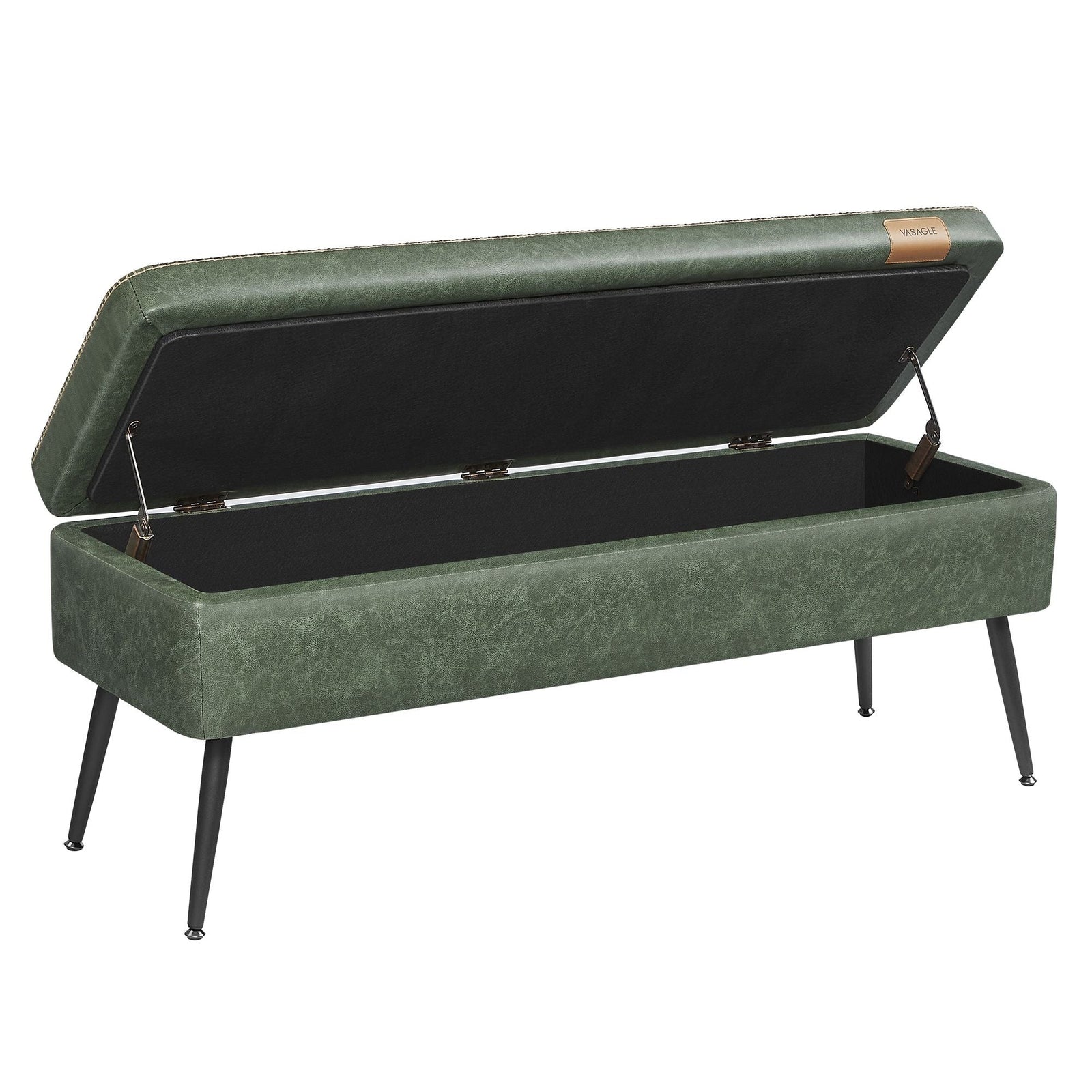 Home Modern Forest Green Ottoman Storage Bench X0N8 - product image 3