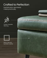 Home Modern Forest Green Ottoman Storage Bench X0N8 - product image 8