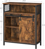 Home Rustic Brown Cabinet with Sliding Door T6T7 - product image 3
