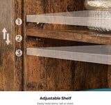 Home Rustic Brown Cabinet with Sliding Door T6T7 - product image 4
