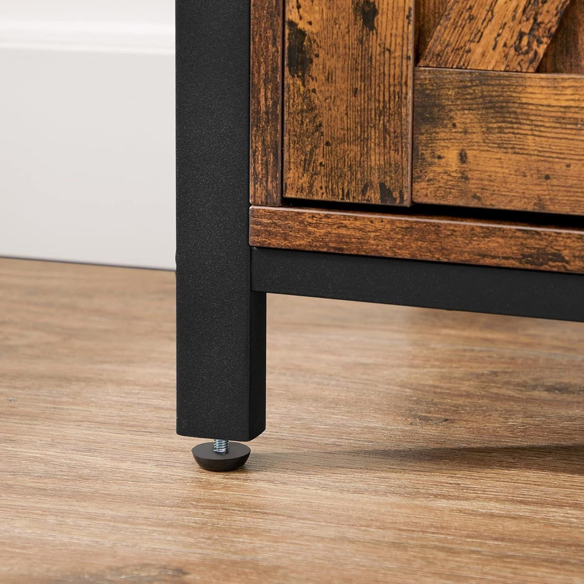 Home Rustic Brown Cabinet with Sliding Door T6T7 - product image 5