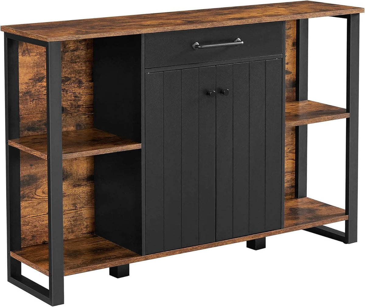 Home Rustic Brown Storage Cabinet with Drawer V0E3 - product image 1