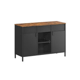 Home Rustic Brown/Black Metal Buffet Cabinet H6T0 - product image 1