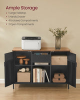 Home Rustic Brown/Black Metal Buffet Cabinet H6T0 - product image 4