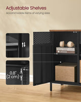 Home Rustic Brown/Black Metal Buffet Cabinet H6T0 - product image 5