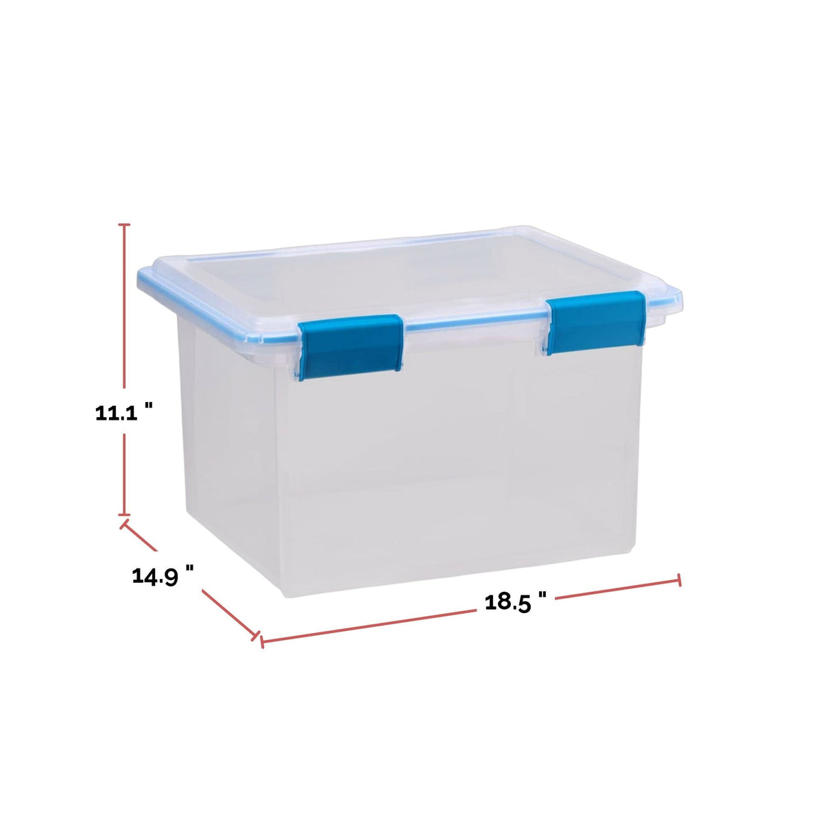Clear Storage Box with Gasketed Lid, 30-L O4A2 - product image 4