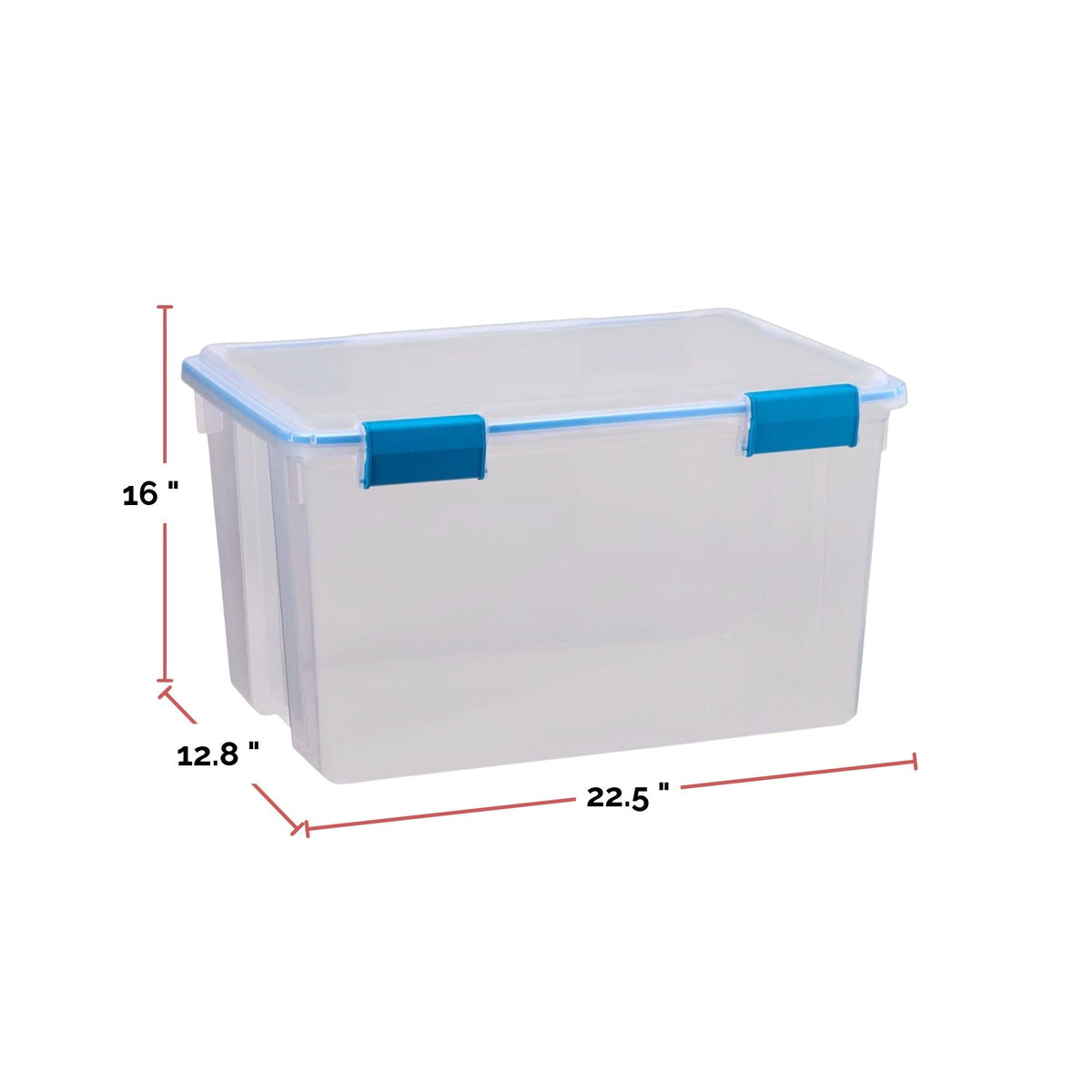 Clear Storage Box with Gasketed Lid, 51-L P9I9 - product image 4
