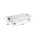 ClearView Latch Wheeled Underbed Storage Box, 57-L T9Z3 - product image 3