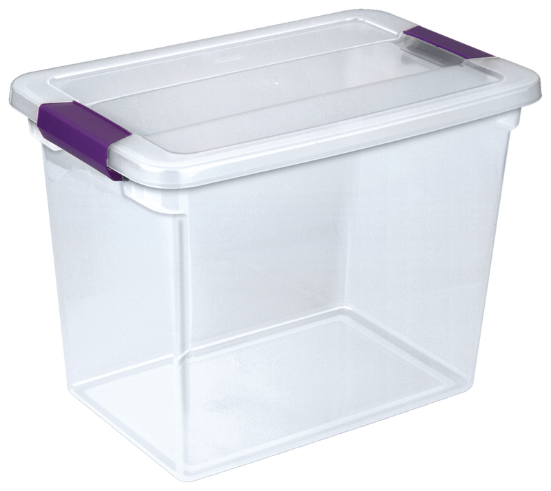 ClearView Storage Box with Latched Lid, 26-L F8B0