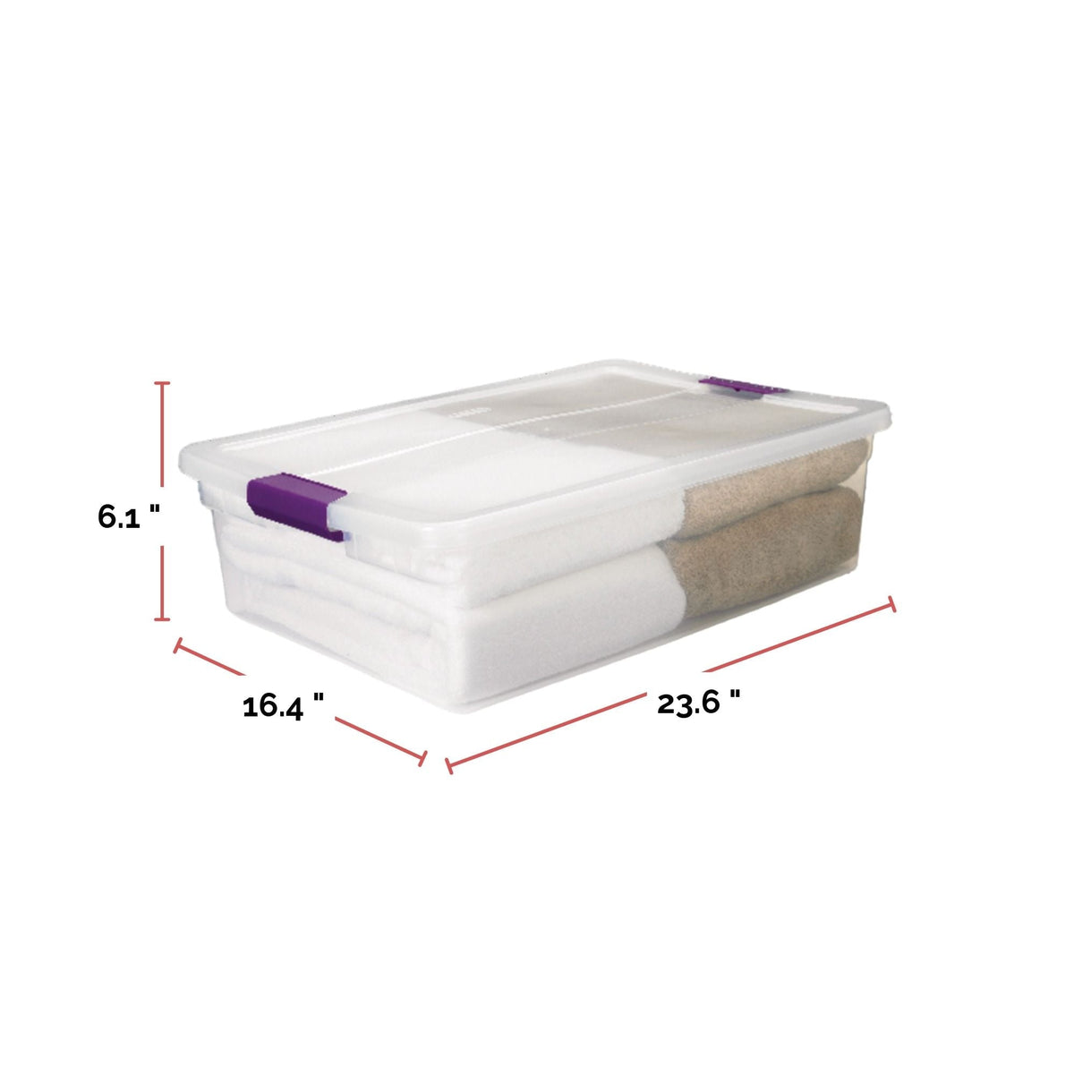 ClearView Storage Box with Latched Lid, 30-L D5L9 - product image 2