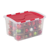 Transparent Ornament Storage Box with Flip-top Lid, 45-L N9B2 - product image 2