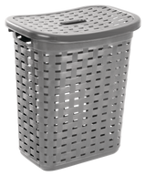 Weave Laundry Hamper, Plastic, Grey L6O8 - product image 1