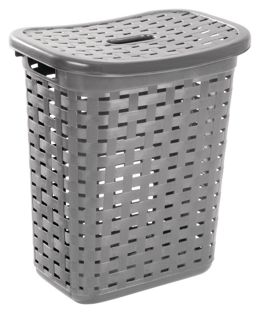 Weave Laundry Hamper, Plastic, Grey L6O8 - product image 1