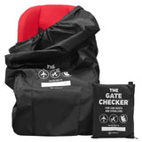 Stroller Gate Heavy-Duty Black Checker Travel Bag with Pouch E8I1 - product image 1