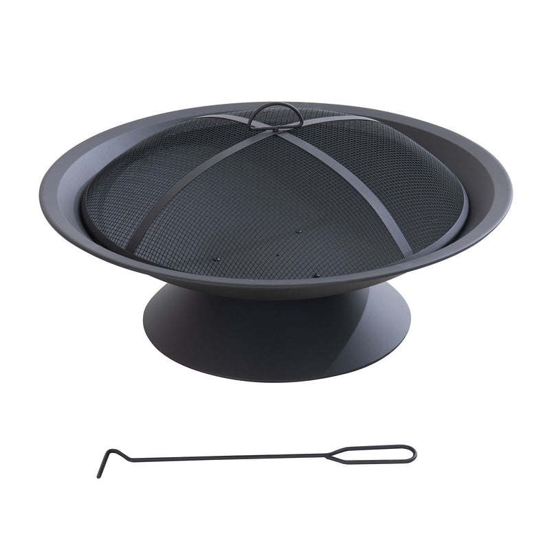 Genesee Round Fire Pit, Black G0V8