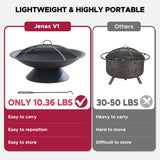 Genesee Round Fire Pit, Black G0V8 - product image 6
