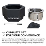 Hexagonal Low Smoke Stainless Steel Fire Pit, 26-in W8R5 - product image 2