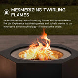 Hexagonal Low Smoke Stainless Steel Fire Pit, 26-in W8R5 - product image 3