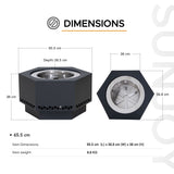 Hexagonal Low Smoke Stainless Steel Fire Pit, 26-in W8R5 - product image 4