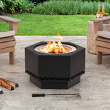 Lawrence Hexagonal Low Smoke Firepit, 28-in G6I9 - product image 3