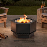 Lawrence Hexagonal Low Smoke Firepit, 28-in G6I9 - product image 4