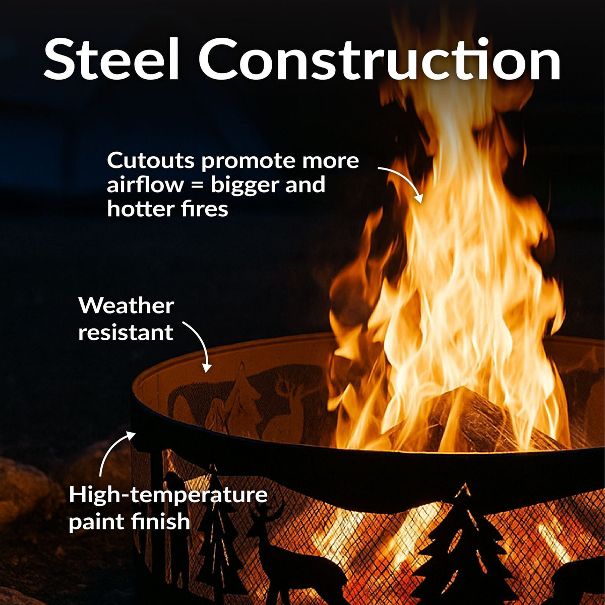 Decor Forest Wilderness Fire Ring, 36-in L2X4 - product image 7