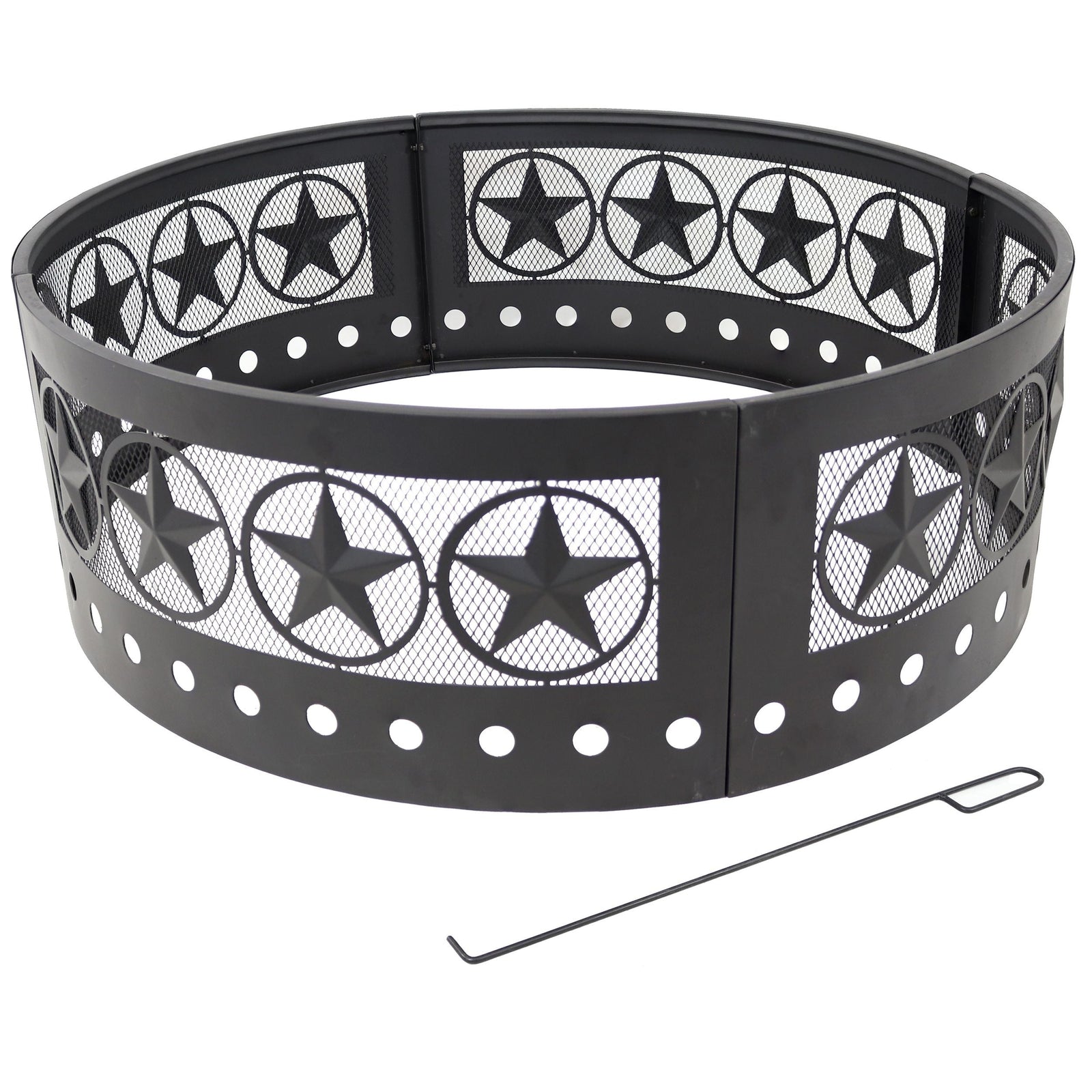 Décor Heavy-Duty Steel Cut Out Campfire Ring, 36-in Q5M2 - product image 1