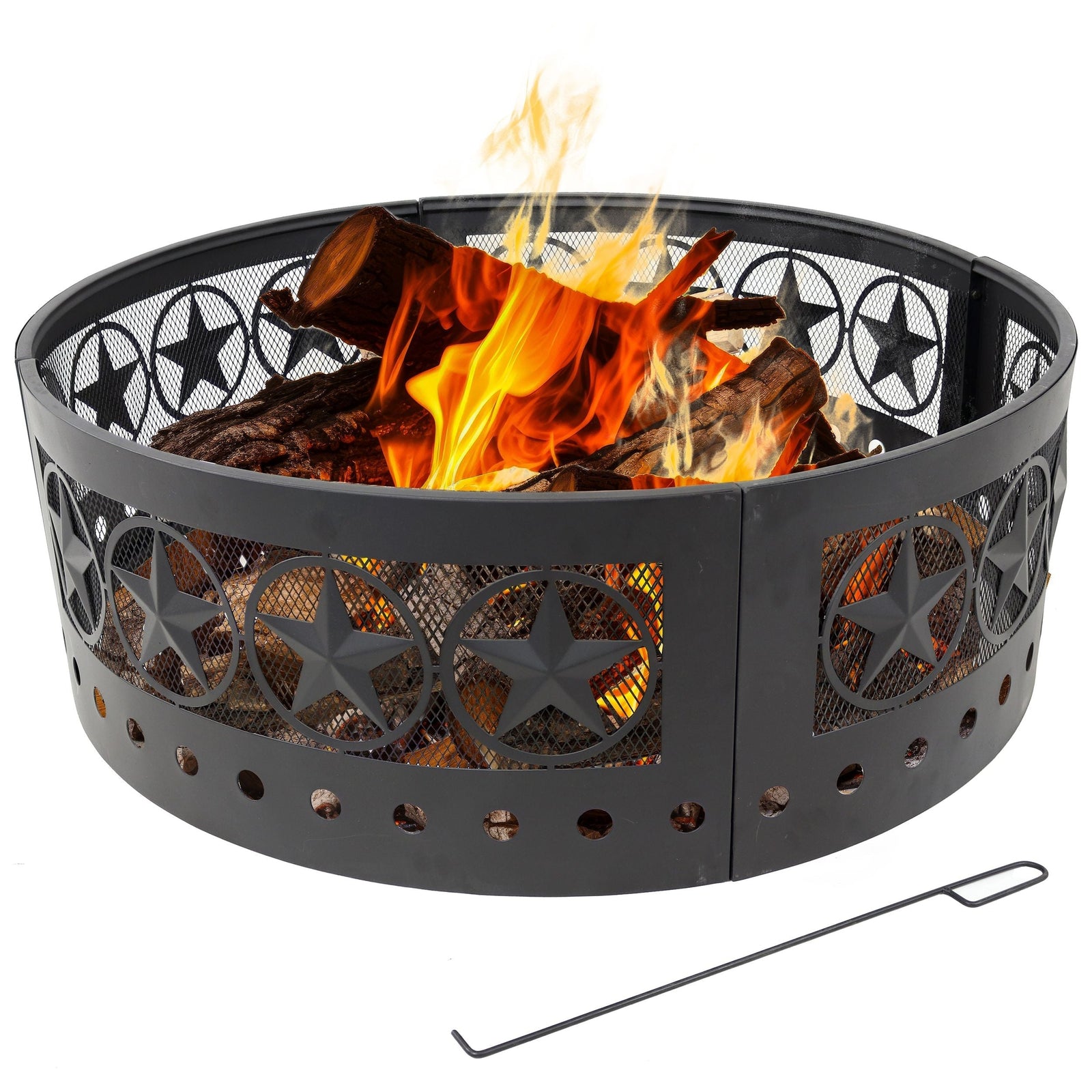 Décor Heavy-Duty Steel Cut Out Campfire Ring, 36-in Q5M2 - product image 2