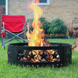 Décor Heavy-Duty Steel Cut Out Campfire Ring, 36-in Q5M2 - product image 7
