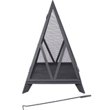 Decor Majestic Pyramid Steel Fire Pit, Black W0B8 - product image 3