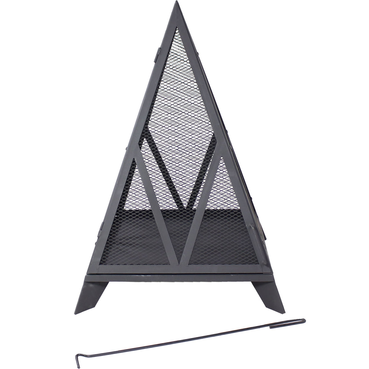 Decor Majestic Pyramid Steel Fire Pit, Black W0B8 - product image 3
