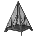 Decor Majestic Pyramid Steel Fire Pit, Black W0B8 - product image 4