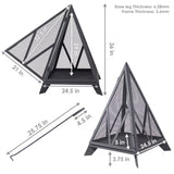 Decor Majestic Pyramid Steel Fire Pit, Black W0B8 - product image 6