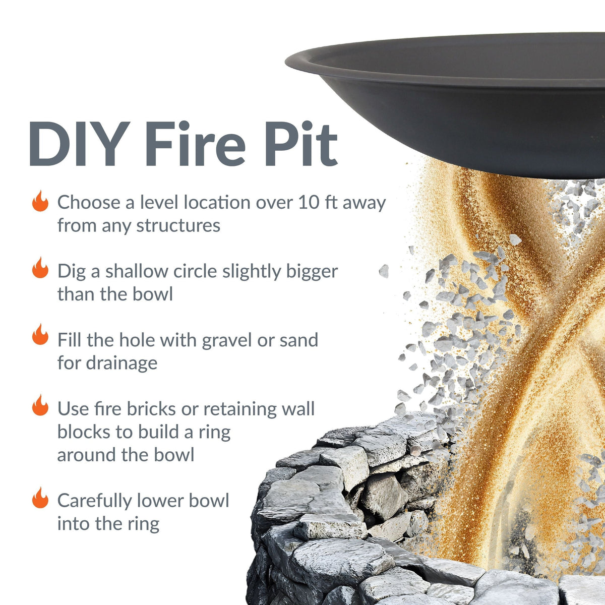 Decor Replacement Fire Pit Bowl, Black, 32-in K6Y6 - product image 8