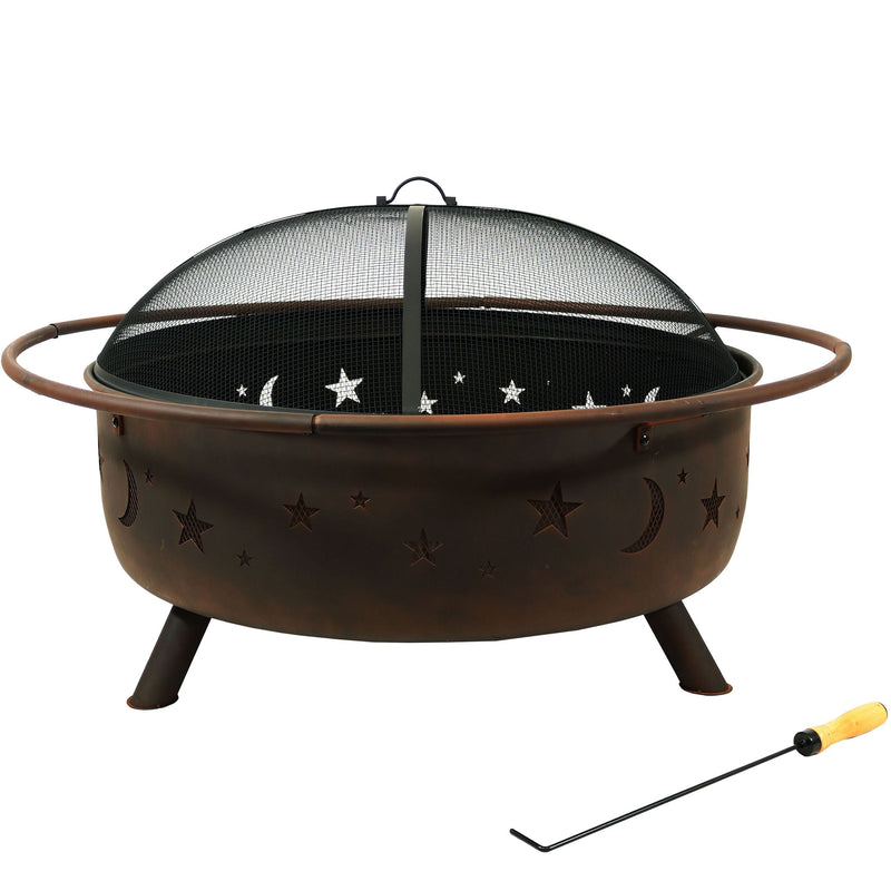 Décor Steel Cosmic Fire Pit, Extra-Large, 42-in J1D1
