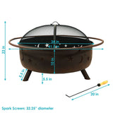 Décor Steel Cosmic Fire Pit, Extra-Large, 42-in J1D1 - product image 5